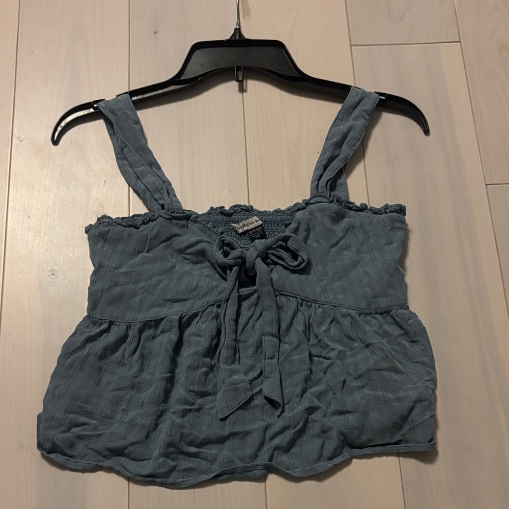 American Eagle Outfitters Blue Crop Top